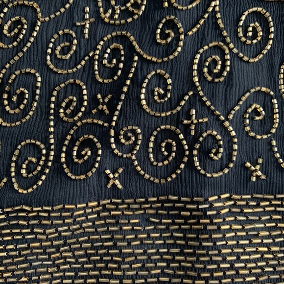 Vintage 80s/90s Beaded Cocktail Short Sleeved Dress. Size M. - Picture 12 of 16